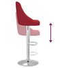 vidaXL Bancos de bar 2 pcs tecido vermelho tinto
