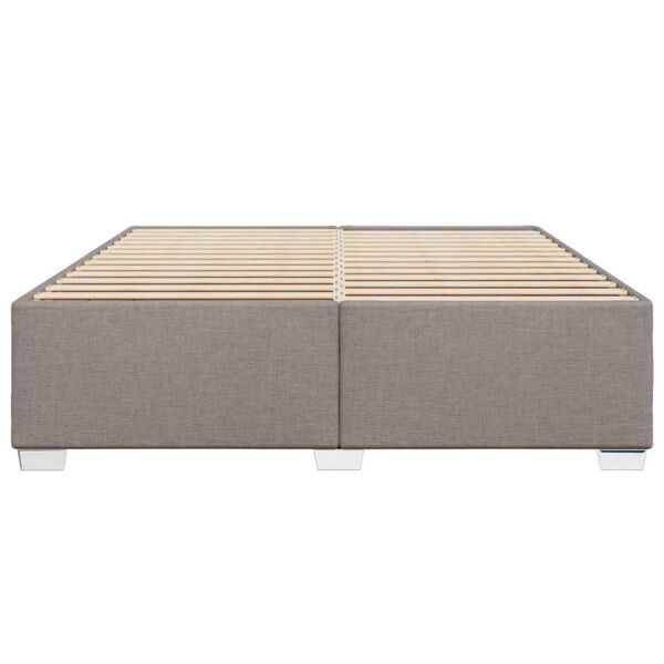 vidaXL Cama sem colch&atilde;o 180x200 cm tecido castanho-acinzentado