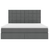 vidaXL Cama com arruma&ccedil;&atilde;o e LED Cinza Escuro 160 x 200 cm Poli&eacute;ster