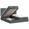 vidaXL Cama ottoman com colch&atilde;o 2 unid. Cinzento-Escuro Tecido
