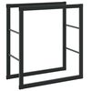 vidaXL Suporte para lenha 55x30x61 cm aço preto