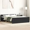 vidaXL Estrutura de cama com cabeceira e p&eacute;s 120x190 cm preto