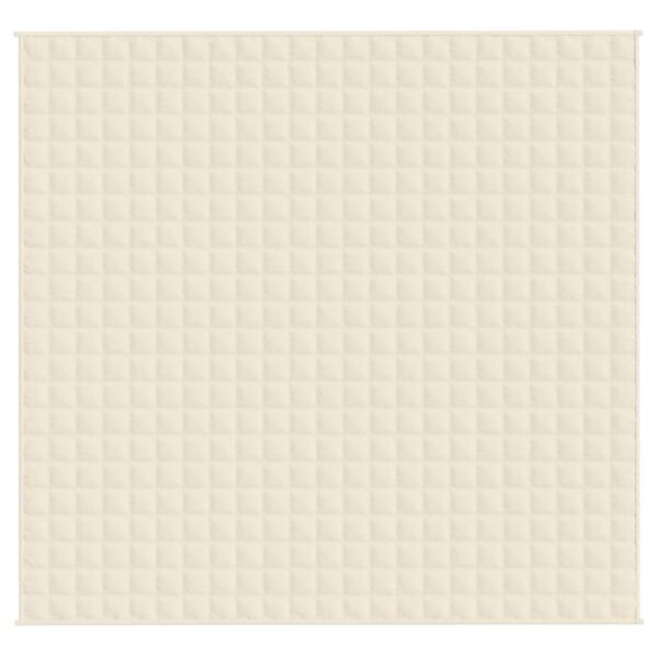 vidaXL Manta pesada 11 kg 220x240 cm tecido creme-claro