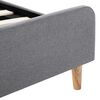vidaXL Estrutura de cama em tecido 180x200 cm cinzento-claro
