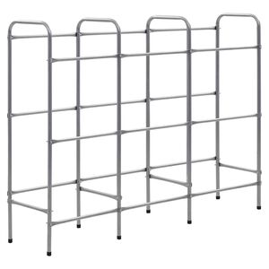 vidaXL Prateleira para 9 caixas 145x33x116 cm a&ccedil;o prateado
