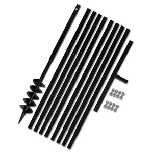 Broca de solo manual 100 mm com tubo de prolongamento 9 m a&ccedil;o