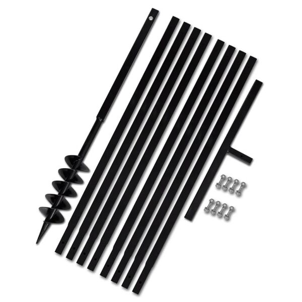 Broca de solo manual 100 mm com tubo de prolongamento 9 m a&ccedil;o