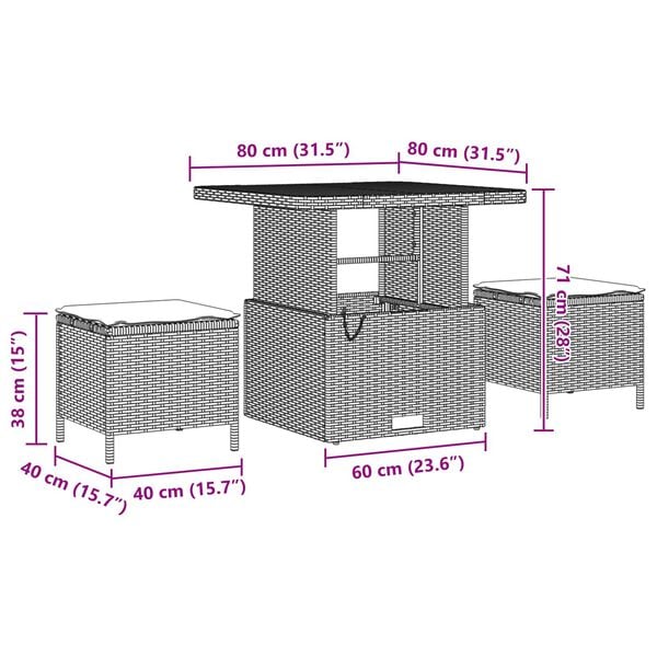 vidaXL Conjunto de Sof&aacute; de Jardim 11 pcs Preto Rattan Sint&eacute;tico