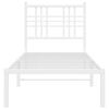 vidaXL Estrutura de cama sem colch&atilde;o com cabeceira 75x190 cm branco