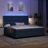 vidaXL Cama Box Spring LED com colch&atilde;o Azul 200 x 200 cm tecido