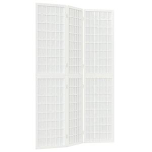 vidaXL Biombo dobr&aacute;vel com 3 pain&eacute;is estilo japon&ecirc;s 120x170 cm branco
