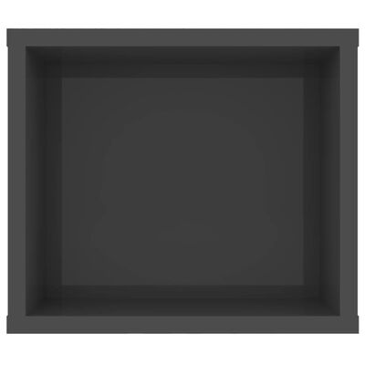 vidaXL Móvel de TV p/ parede 100x30x26,5 cm contrap. cinza brilhante