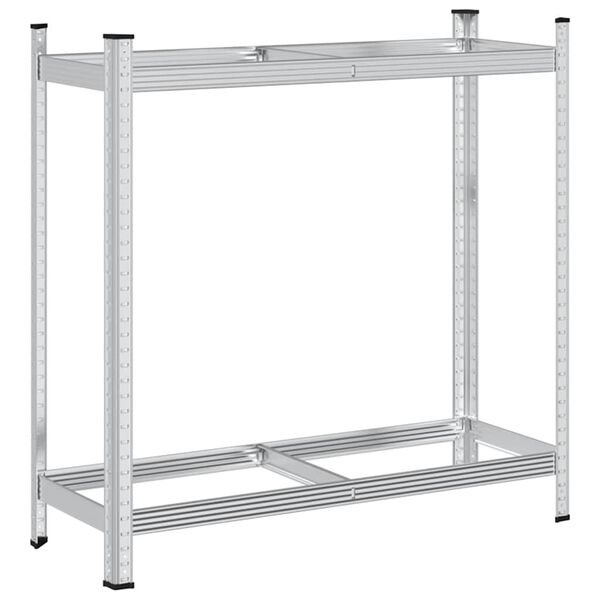 vidaXL Prateleira para pneus de 2 camadas prateado 110x40x109 cm aço