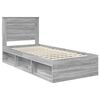 vidaXL Estrutura da Cama com cabeceira Cinza Sonoma 90 x 190 cm