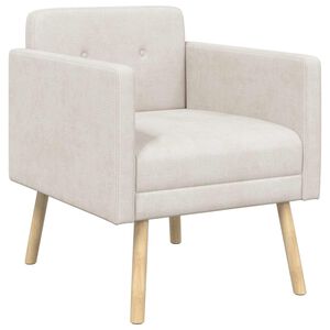 vidaXL Poltrona Creme Tecido Chenille