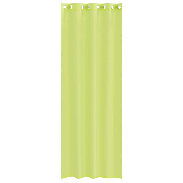 vidaXL Cortinas de voile com ilhós 2 pcs verde-maçã 140x260 cm