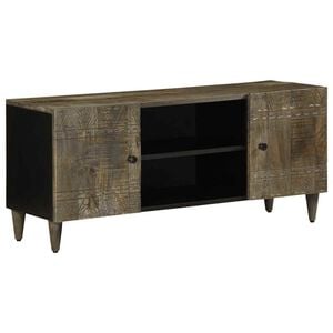 vidaXL M&oacute;vel TV cinzento claro 105x33,5x46 cm madeira mangueira maci&ccedil;a
