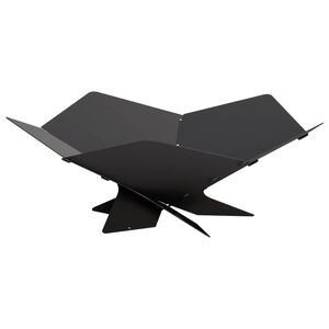 vidaXL Fire Pit Preto 53 x 53 x 18,5 cm A&ccedil;o