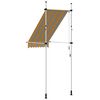 vidaXL Toldo retrátil manual 100 cm riscas amarelas e azuis