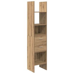 vidaXL Gabinete de Livros 2 n&iacute;veis 40 x 35 x 180 cm carvalho artisiano