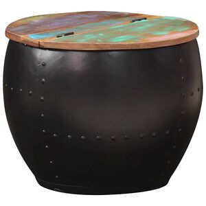 vidaXL Mesa de centro 53x43 cm madeira recuperada maci&ccedil;a
