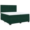 vidaXL Cama com molas/colch&atilde;o 200x200 cm veludo verde-escuro
