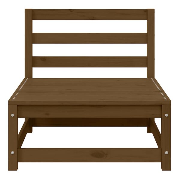 vidaXL Sofá de centro para jardim c/almofadões pinho maciço cor creme