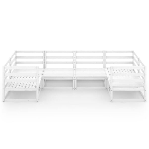 vidaXL 6 pcs conjunto lounge de jardim pinho maci&ccedil;o