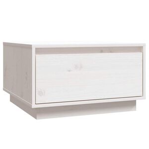 vidaXL Mesa de centro 55x56x32 cm pinho maci&ccedil;o branco