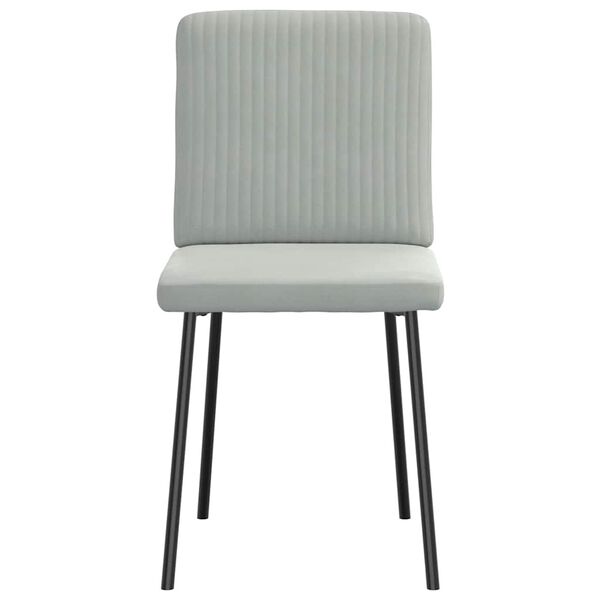 vidaXL Cadeiras de jantar 2 pcs veludo cinzento-claro