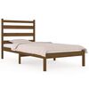 vidaXL Estrutura de cama solteiro 90x190 cm pinho maci&ccedil;o castanho mel