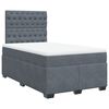 vidaXL Cama boxspring com colch&atilde;o 120x190 cm veludo cinzento-escuro