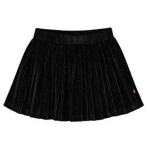 Saia plissada para crian&ccedil;a com lurex preto 92