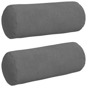 vidaXL Almofadas de Apoio 2 pcs Cinza Escuro &Oslash; 15 x 40 cm