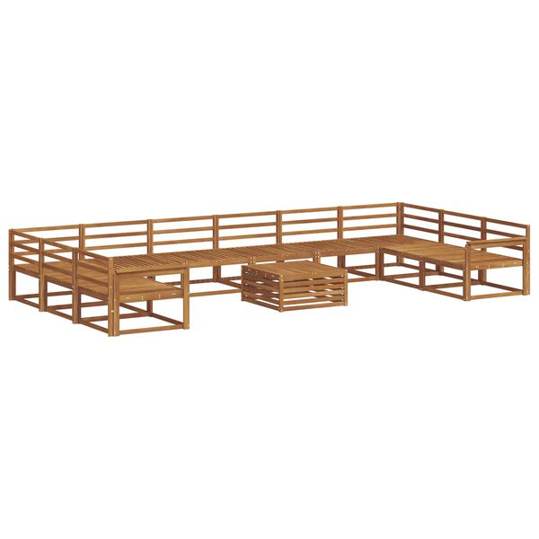 vidaXL Conjunto de Sof&aacute;s para Exterior 11 pcs Natural