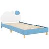 vidaXL Estrutura de Cama Infantil com Cabeceira Azul 90 x 190 cm PU