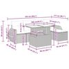 vidaXL 6 pcs conjunto de sof&aacute;s p/ jardim com almofad&otilde;es vime PE bege
