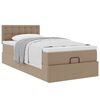 vidaXL Cama otomana com colch&atilde;o 90x190 cm couro artificial cappucino