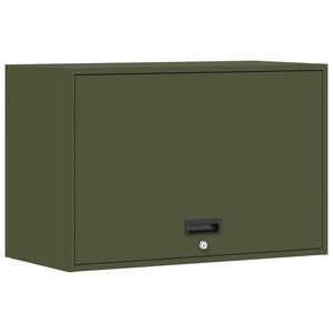 vidaXL Arm&aacute;rio de parede para garage Verde-oliva 80 x 40 x 53 cm