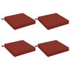 vidaXL Almofadas de Assento SOEST 4 unid. 100% Poli&eacute;ster Vermelho