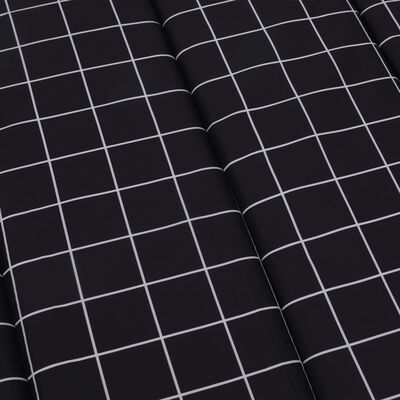 vidaXL Almofadão p/ espreguiçadeira tecido oxford padrão xadrez preto