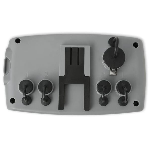 vidaXL Temporizador água autom. c/ 4 estações e sensor de chuva 3V