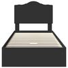 vidaXL Cama com Armazenamento Preto 100 x 200 cm Madeira processada