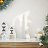 vidaXL &Aacute;rvore de Natal decorativa 49 cm madeira de pinho maci&ccedil;a branco