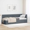vidaXL Estrutura de Cama de Canto Cinza Escuro 80 cm x 200 cm Veludo