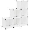 vidaXL Cubos de arruma&ccedil;&atilde;o com 6 compartimentos branco