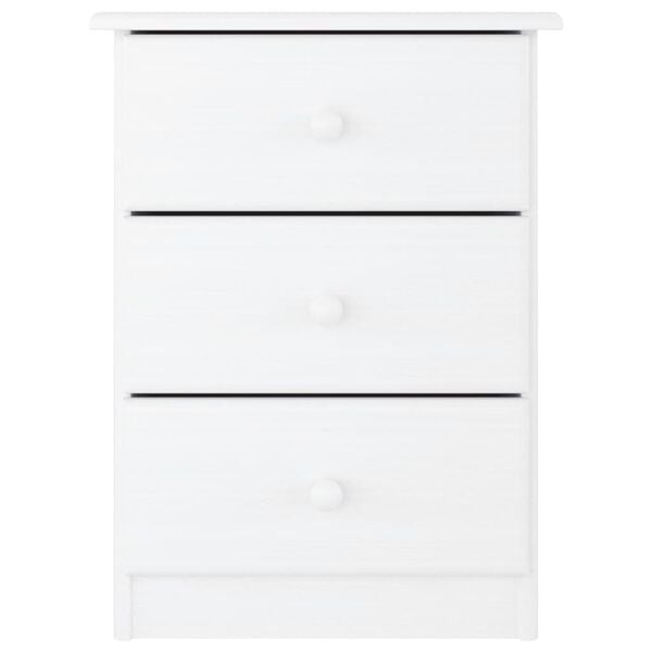 vidaXL Mesa de cabeceira ALTA 41x35x55,5 cm pinho maci&ccedil;o branco