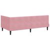 vidaXL Estrutura de Cama de Canto Rosa 90 cm x 200 cm Veludo
