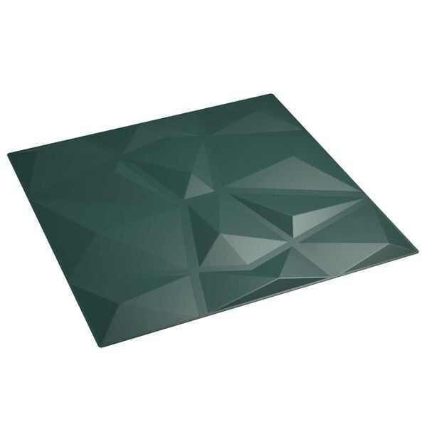 vidaXL Pain&eacute;is de parede 24 pcs Verde 50 x 50 cm Espuma XPS