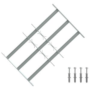 vidaXL Grade de Seguran&ccedil;a para Janelas com 3 Barras Transversais 3 pcs